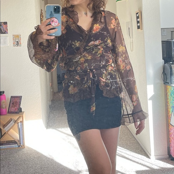 Pure silk wrap blouse - Picture 1 of 3